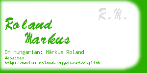 roland markus business card